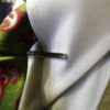 Collar bar ribbed silver