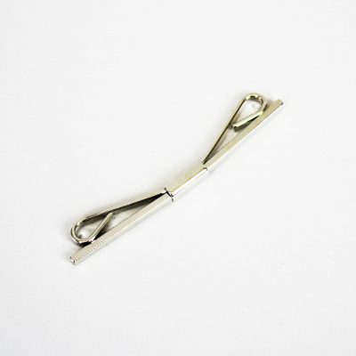 Collar bar etched silver