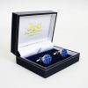 Blue Oval Harlequin Cufflinks