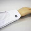 Black Chequer Round Cufflinks