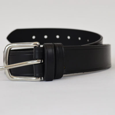Black Leather belt -wide