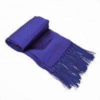Tootal Vintage Navy & Red Polka Dot Silk Scarf