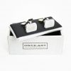White Stone Cufflinks
