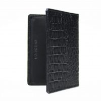 Dents card holder Crocodile Effect Black 5530