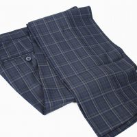 Navy POW Grey Over Check