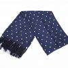 Knightsbridge Navy Polka Scarf