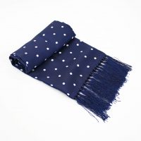 Knightsbridge Navy Polka Scarf